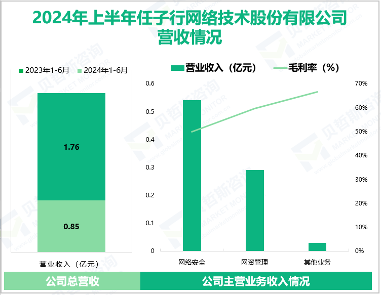 2024年上半年任子行网络技术股份有限公司营收情况