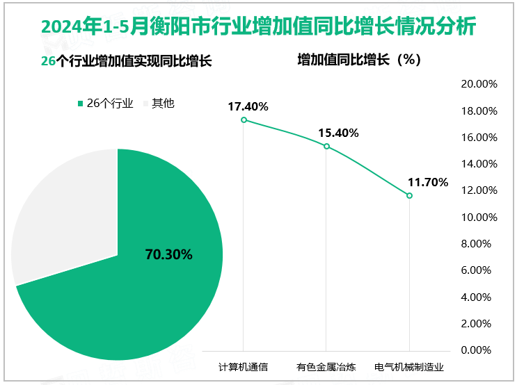 2024年1-5月衡阳市行业增加值同比增长情况分析