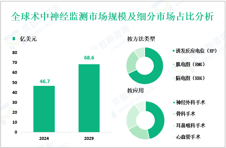 全球术中神经监测市场规模及细分市场占比分析