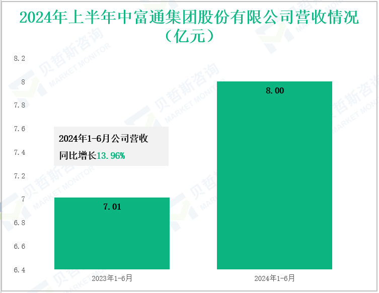 2024年上半年中富通集团股份有限公司营收情况(亿元)