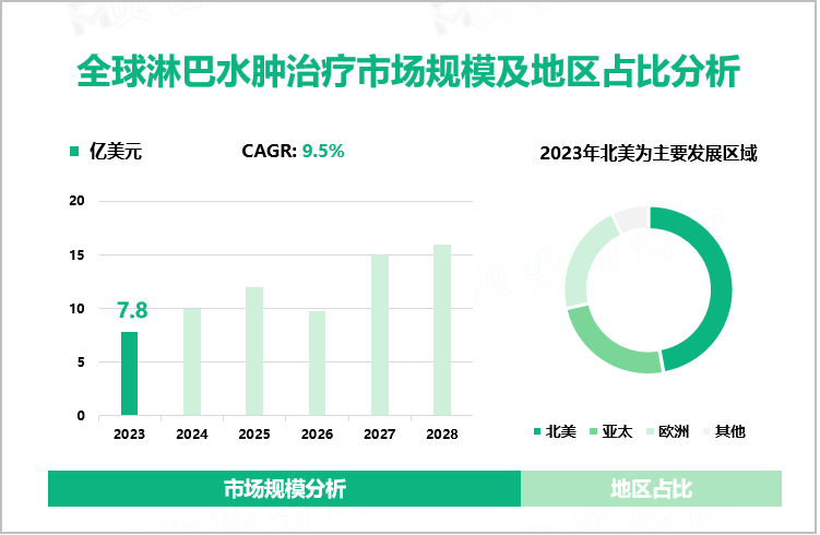 全球淋巴水肿治疗市场规模及地区占比分析