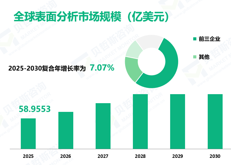 全球表面分析市场规模（亿美元）