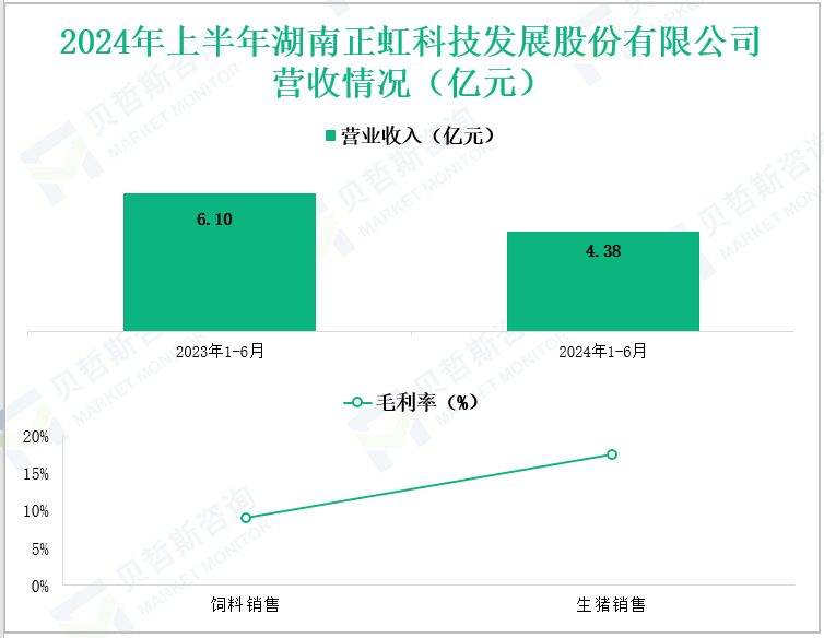 2024年上半年湖南正虹科技发展股份有限公司营收情况(亿元)
