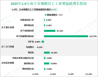2025年1-4月南宁市规模以上工业增加值同比增长14.0%