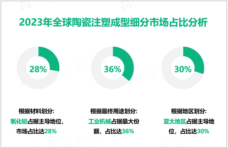 2023年全球陶瓷注塑成型细分市场占比分析