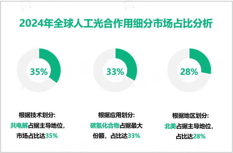 2024年全球人工光合作用细分市场占比分析