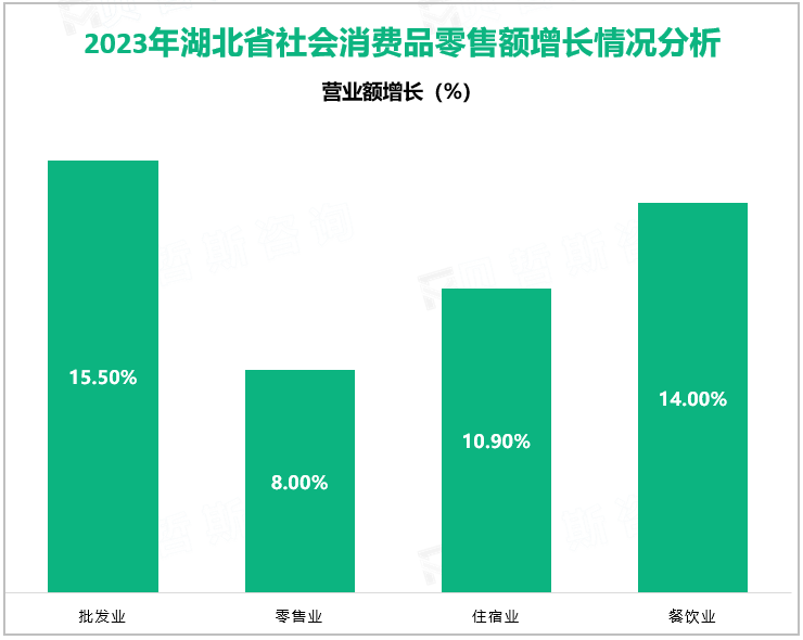 2023年湖北省社会消费品零售额增长情况分析