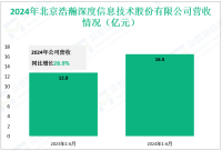 浩瀚深度深耕于网络监测技术领域，其2024年营收为16.5亿元