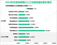 2024年甘肃省规模以上工业增加值比上年增长10.8%
